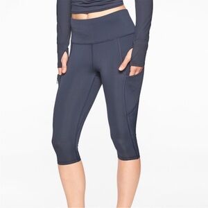 Athleta Up For Anything Navy Capri Legging Small
